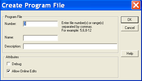 Create program file