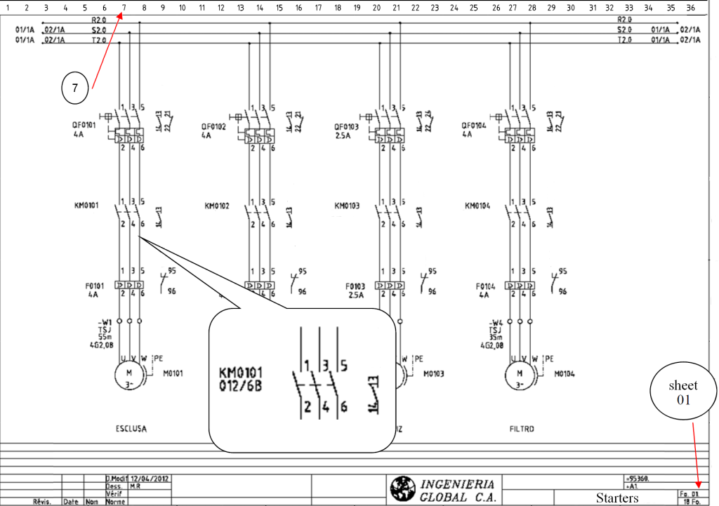 Cross reference. Electrical Drawings – Control Real English